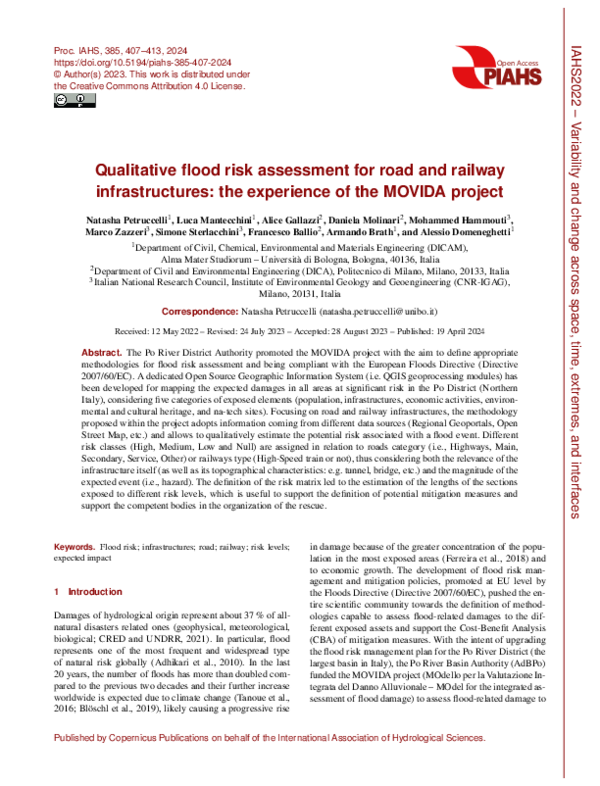 (PDF) Qualitative flood risk assessment for road and railway ...