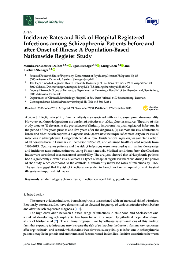 (PDF) Incidence Rates and Risk of Hospital Registered Infections among ...