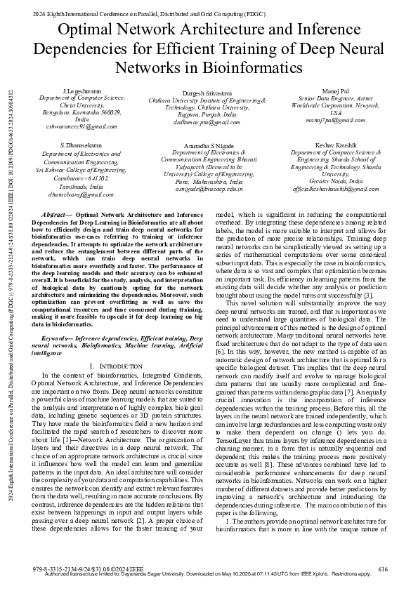 (PDF) Optimal Network Architecture and Inference Dependencies for ...