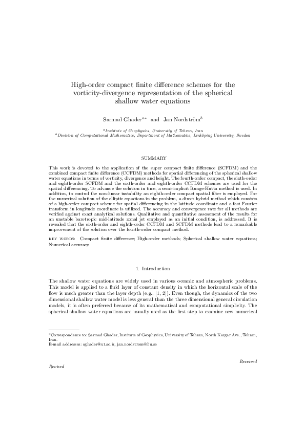 (PDF) High-order compact finite difference schemes for the vorticity ...