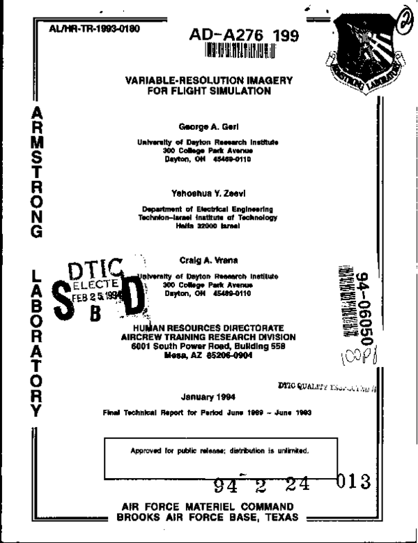 (PDF) Variable-Resolution Imagery for Flight Simulation