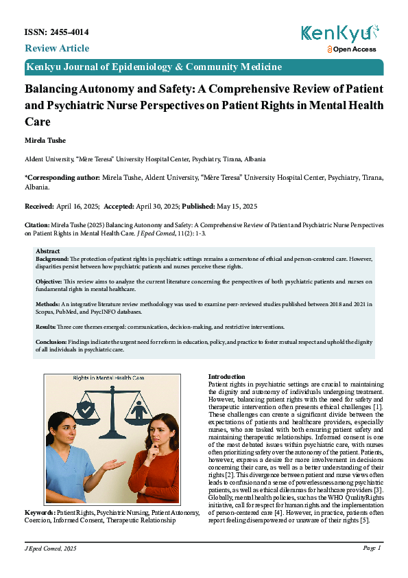 (PDF) Balancing Autonomy and Safety: A Comprehensive Review of Patient ...