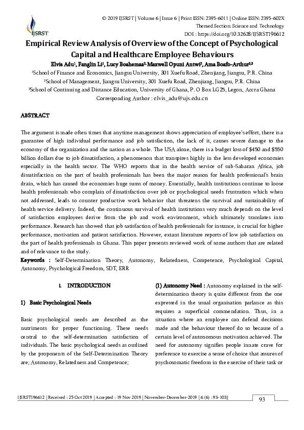 (PDF) Empirical Review Analysis of Overview of the Concept of ...