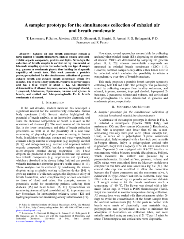 (PDF) A sampler prototype for the simultaneous collection of exhaled ...
