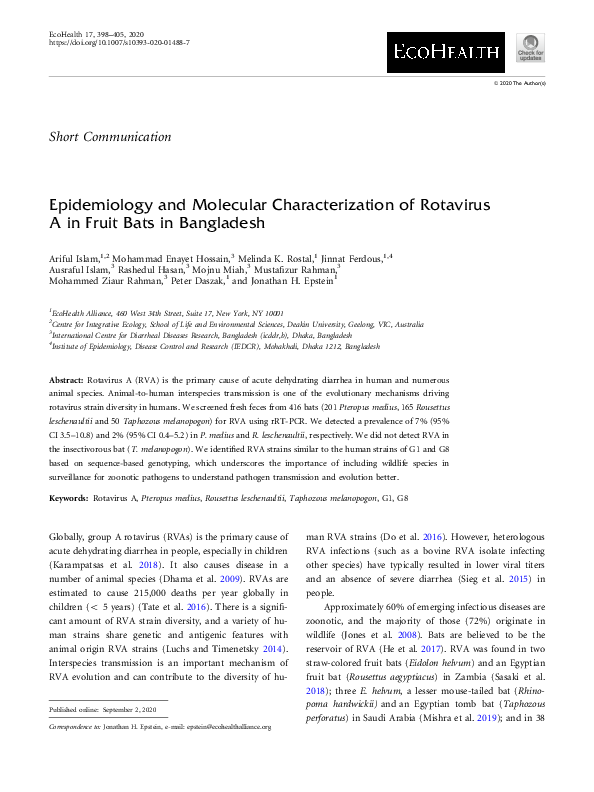 (PDF) Epidemiology and Molecular Characterization of Rotavirus A in ...