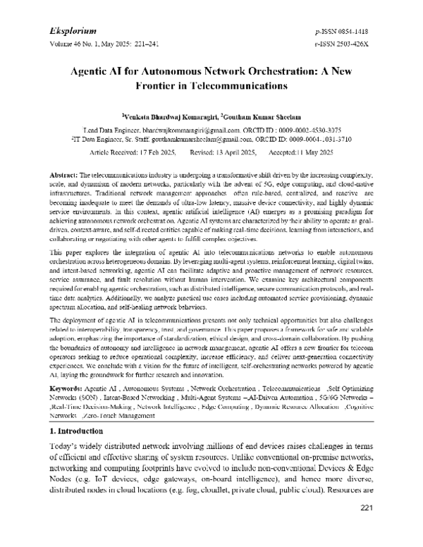 (PDF) View of Agentic AI for Autonomous Network Orchestration A New ...
