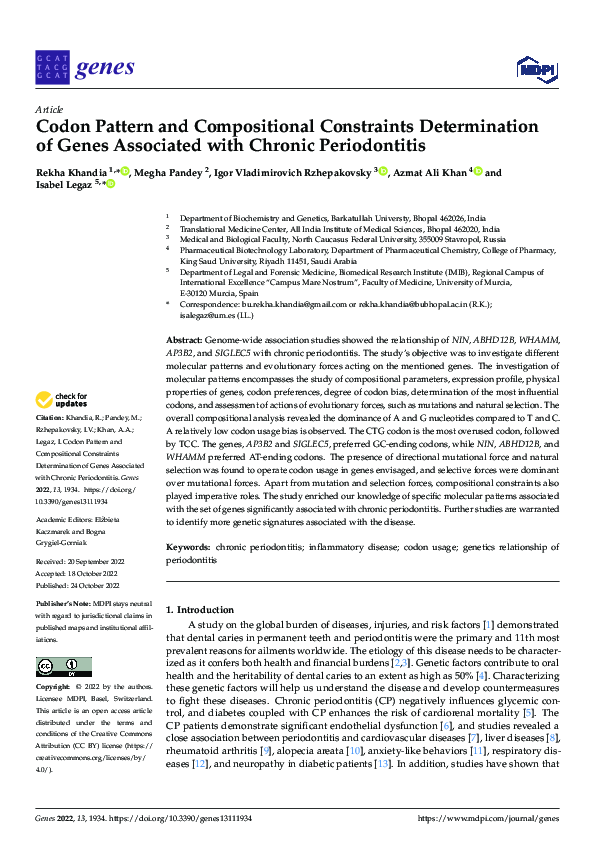 (PDF) Codon Pattern and Compositional Constraints Determination of ...