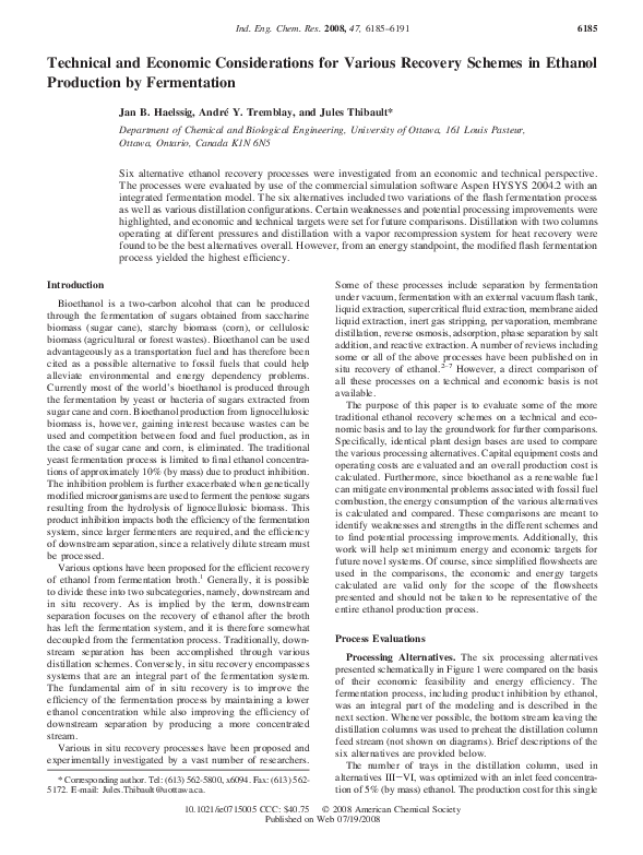 (PDF) Technical and Economic Considerations for Various Recovery ...