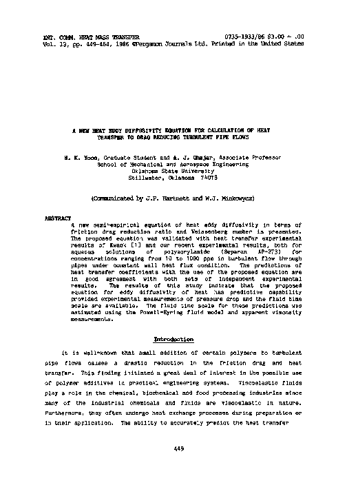 (PDF) A new heat eddy diffusivity equation for calculation of heat ...