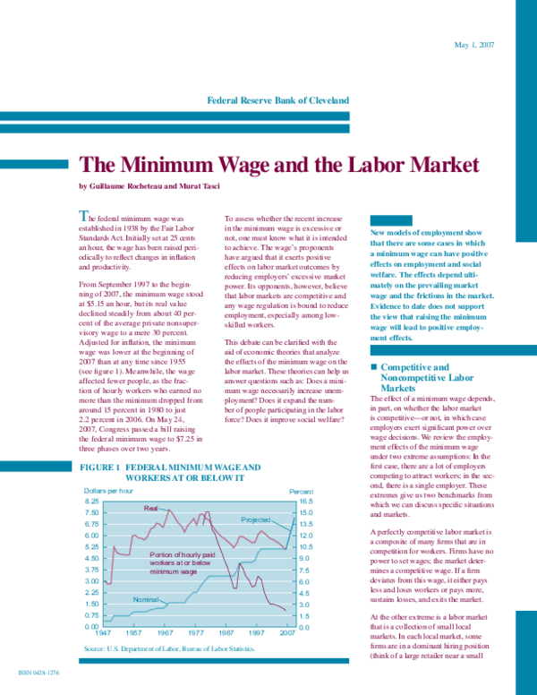 (PDF) The Minimum Wage and the Labor Market