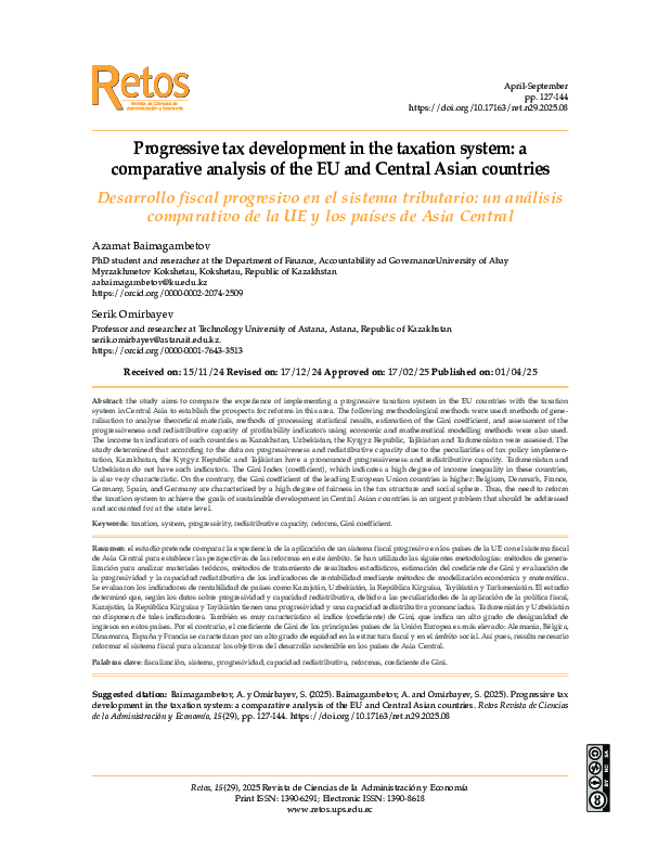 (PDF) Progressive tax development in the taxation system: a comparative ...