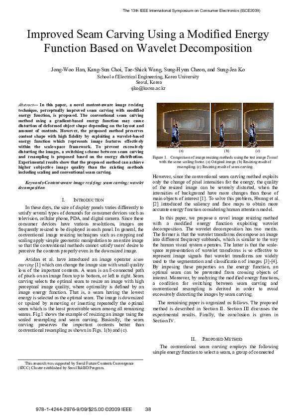 (PDF) Improved seam carving using a modified energy function based on ...