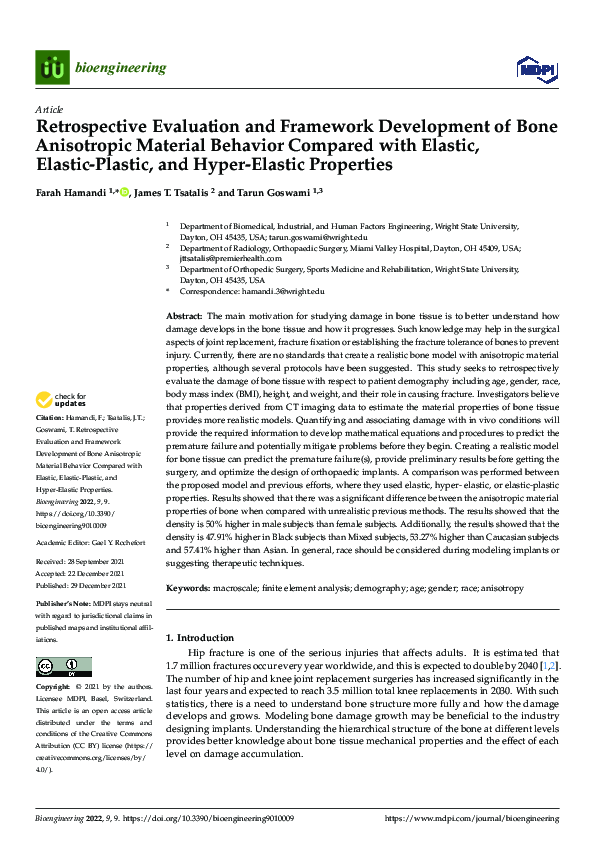 (PDF) Retrospective Evaluation and Framework Development of Bone ...