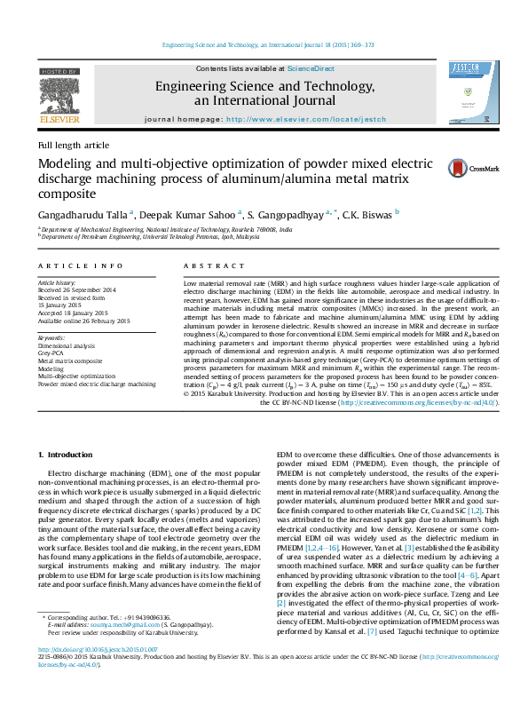 (PDF) Modeling and multi-objective optimization of powder mixed ...