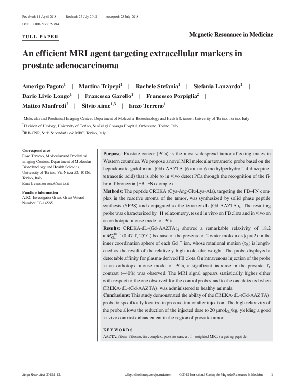 (PDF) An efficient MRI agent targeting extracellular markers in ...