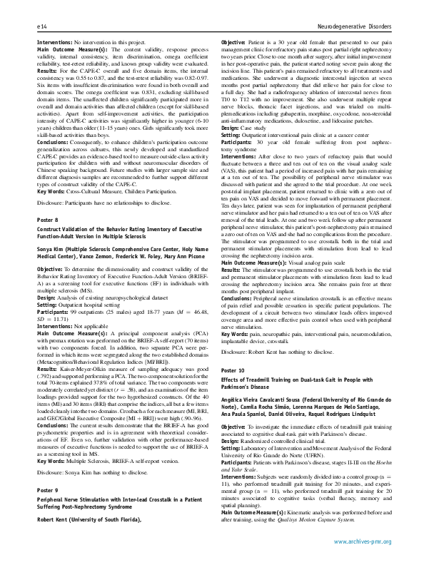 (PDF) Poster 10 Effects of Treadmill Training on Dual-task Gait in ...