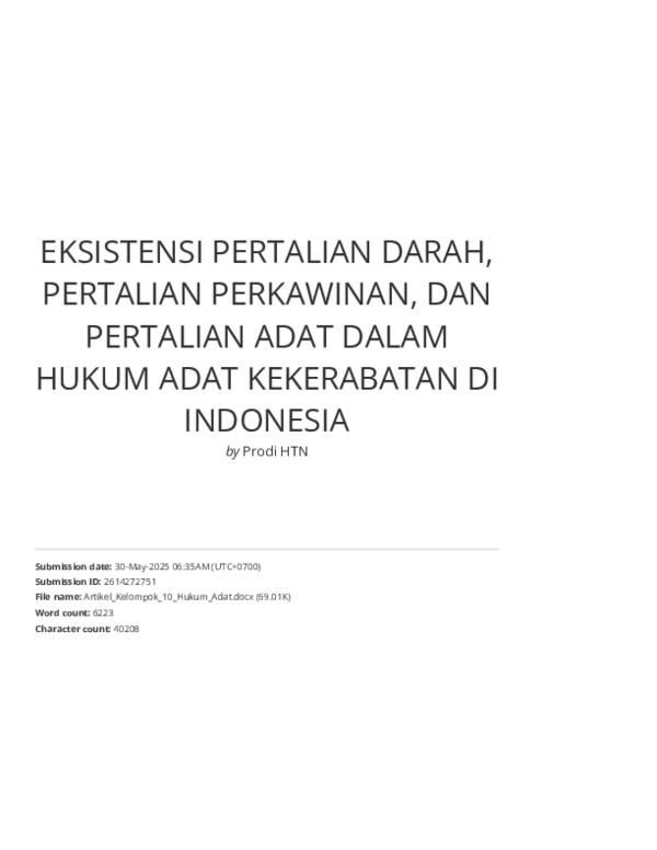 (PDF) EKSISTENSI+PERTALIAN+DARAH,+PERTALIAN+PERKAWINAN,+DAN+PERTALIAN ...