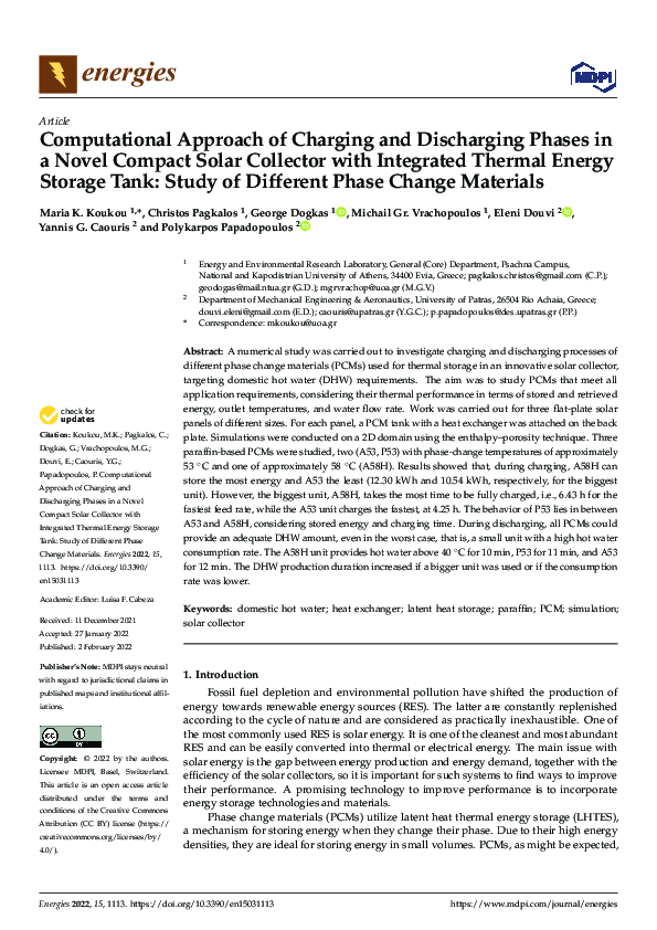 (PDF) Computational Approach of Charging and Discharging Phases in a ...