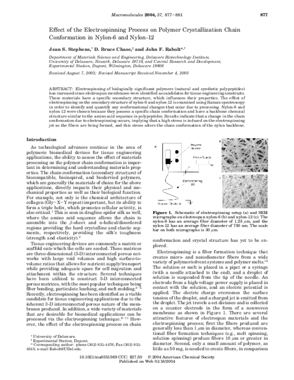 (PDF) Effect of the Electrospinning Process on Polymer Crystallization ...