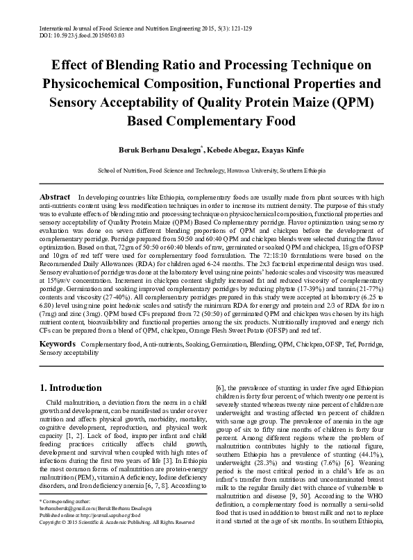 (PDF) Effect of Blending Ratio and Processing Technique on ...