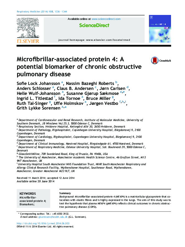 (PDF) Microfibrillar-associated protein 4: A potential biomarker of ...