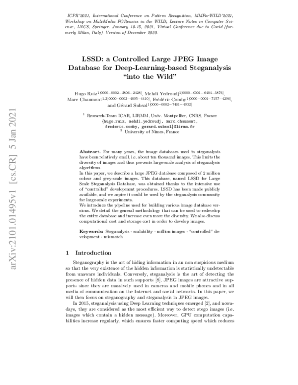 (PDF) LSSD: A Controlled Large JPEG Image Database for Deep-Learning ...