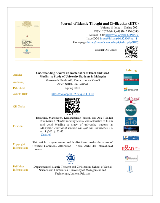(PDF) Understanding Several Characteristics of Islam and Good Muslim: A ...