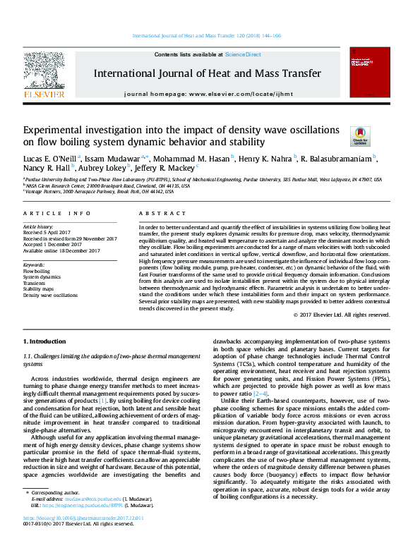 (PDF) Experimental investigation into the impact of density wave ...