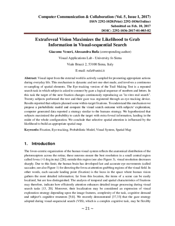 (PDF) Extrafoveal Vision Maximizes the Likelihood to Grab Information ...