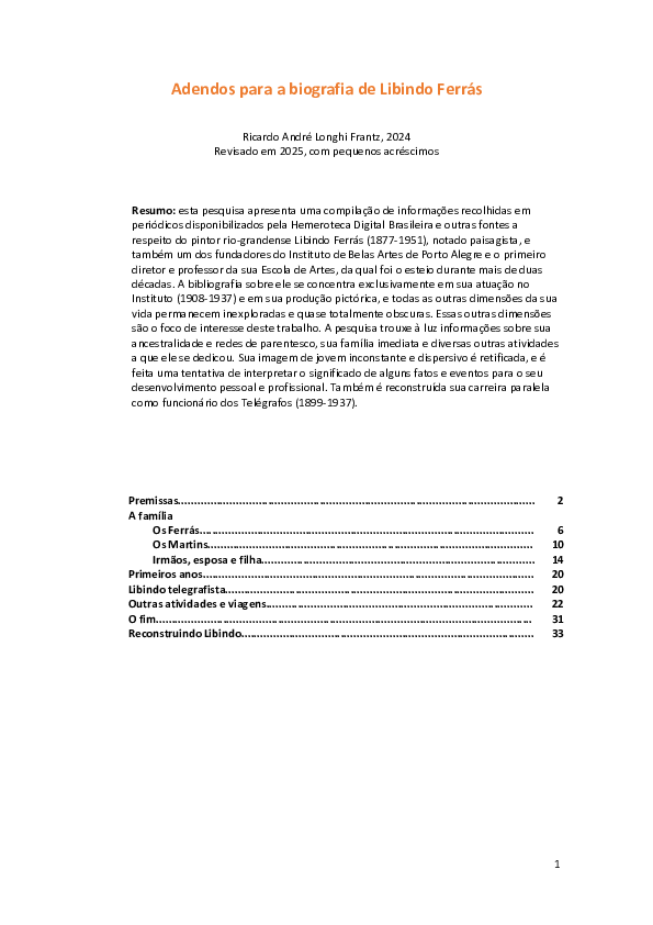 (PDF) Adendos para a biografia de Libindo Ferrás