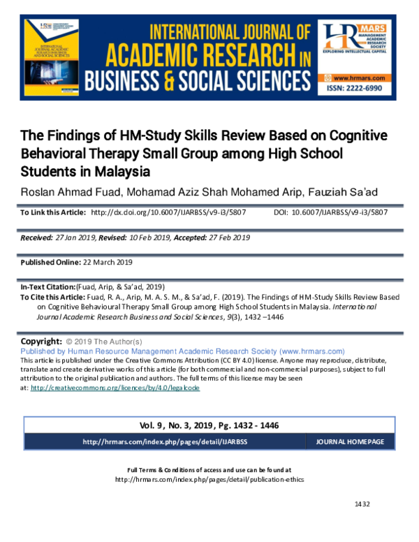 (PDF) The Findings of HM-Study Skills Review Based on Cognitive ...
