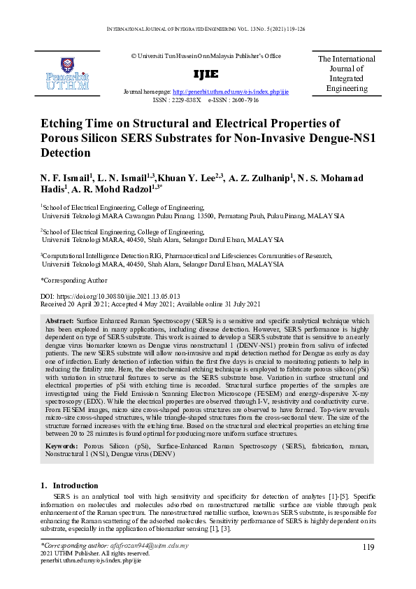 (PDF) Etching Time on Structural and Electrical Properties of Porous ...