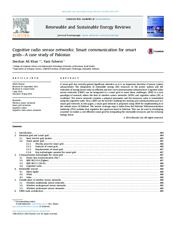 (PDF) Cognitive radio sensor networks: Smart communication for smart ...
