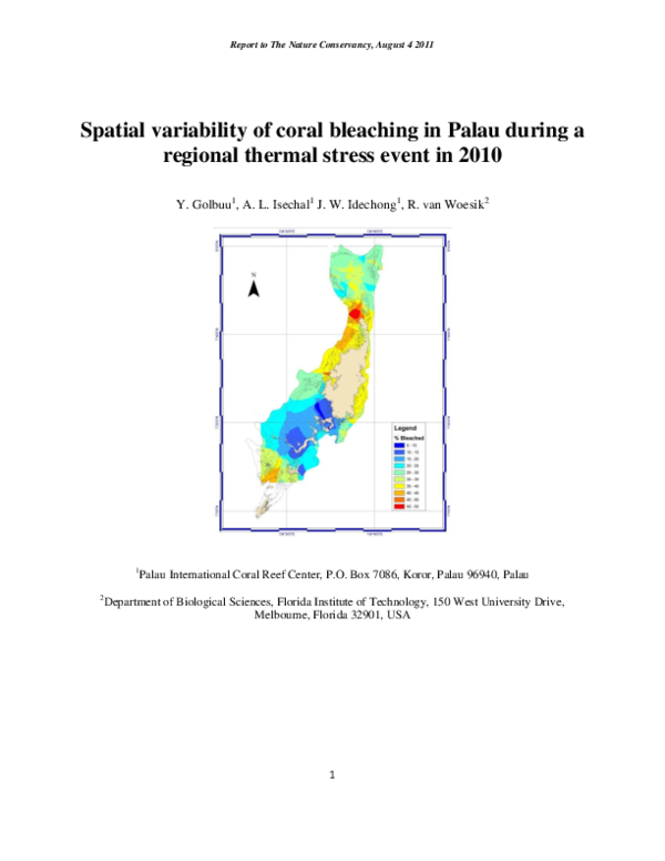 (PDF) Spatial variability of coral bleaching in Palau during a regional ...