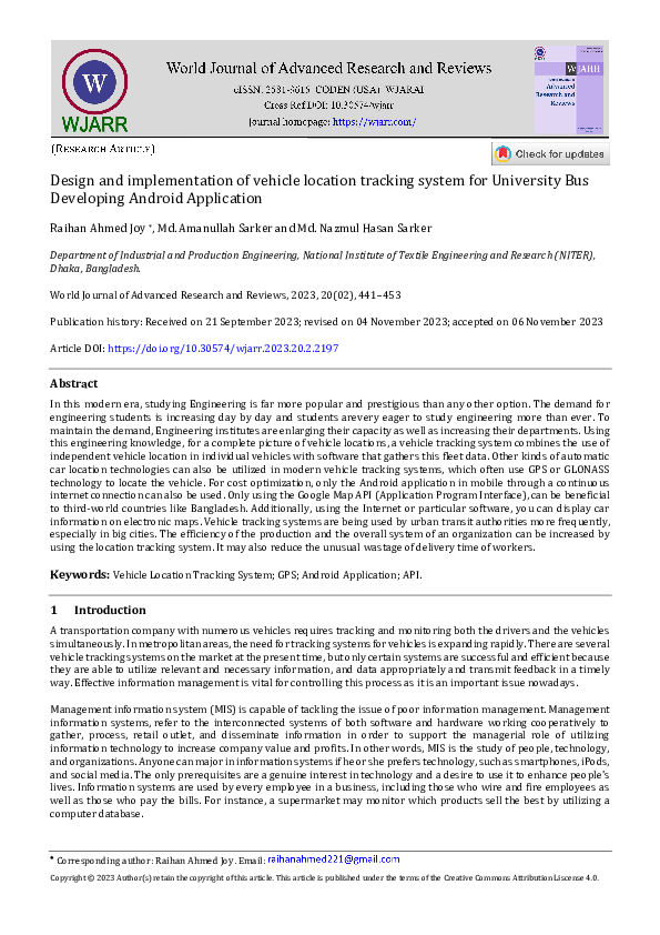 (PDF) Design and implementation of vehicle location tracking system for ...