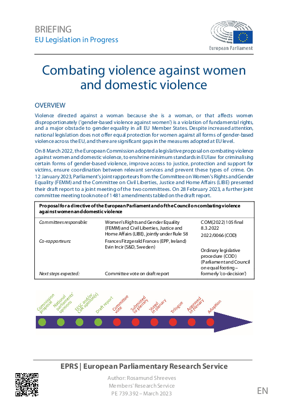 (PDF) Combating violence against women and domestic violence OVERVIEW