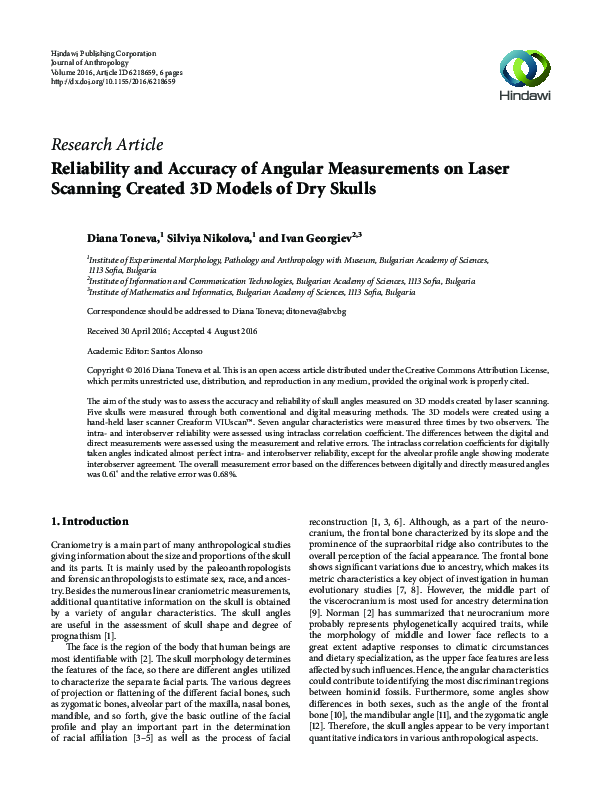 (PDF) Reliability and Accuracy of Angular Measurements on Laser ...