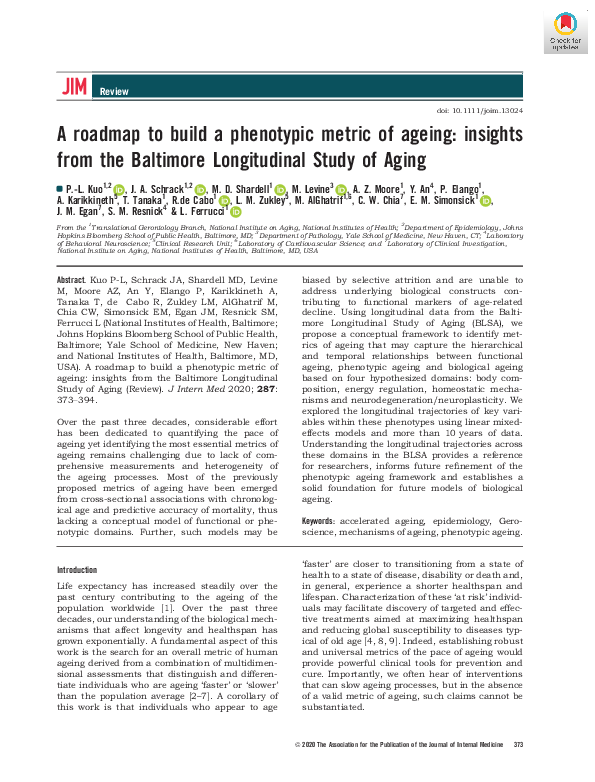 (PDF) A roadmap to build a phenotypic metric of ageing: insights from ...