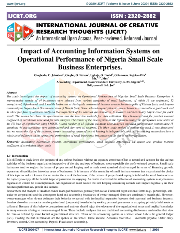 (PDF) Impact of Accounting Information Systems on Operational ...
