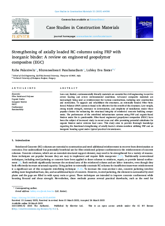 (PDF) Strengthening of axially loaded RC columns using FRP with ...