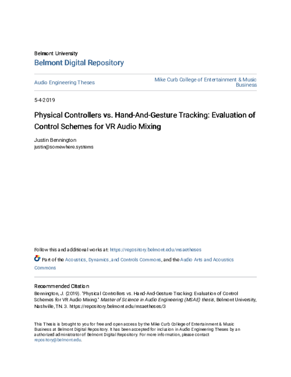 (PDF) Physical Controllers vs. Hand-and-Gesture Tracking: Control ...