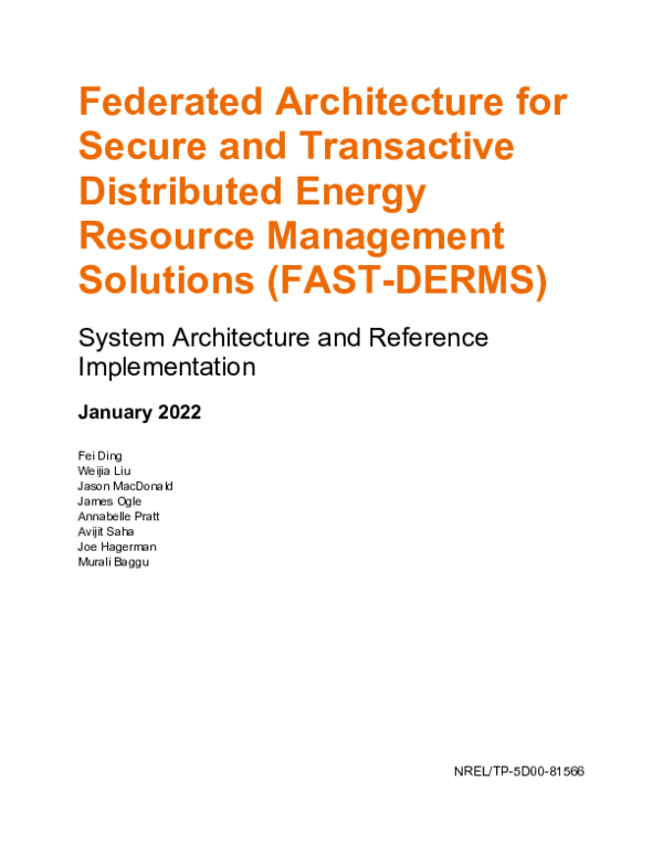 (PDF) Federated Architecture for Secure and Transactive Distributed ...