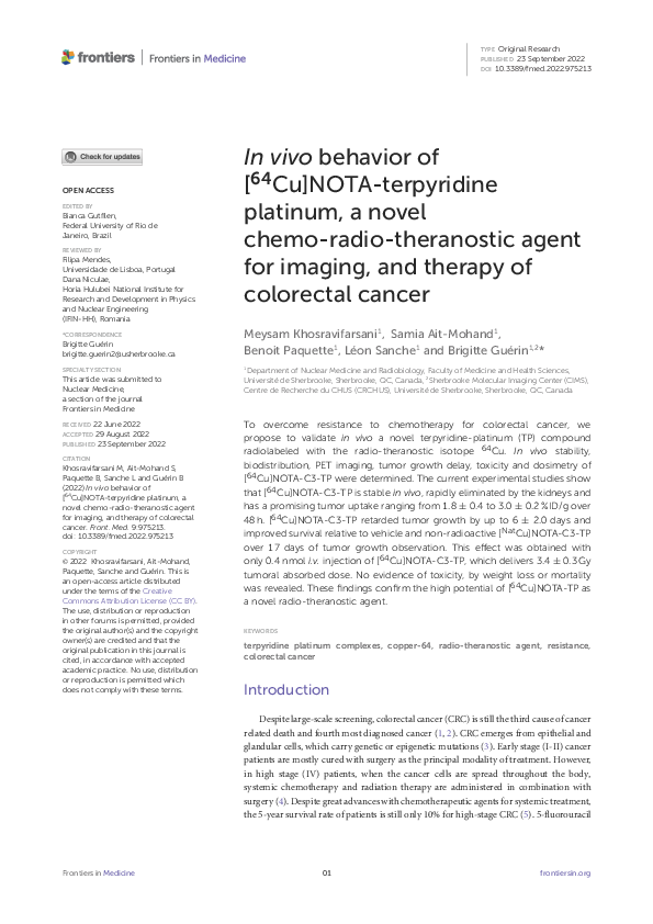 (PDF) In vivo behavior of [64Cu]NOTA-terpyridine platinum, a novel ...