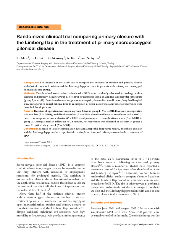 (PDF) Randomized clinical trial comparing primary closure with the ...