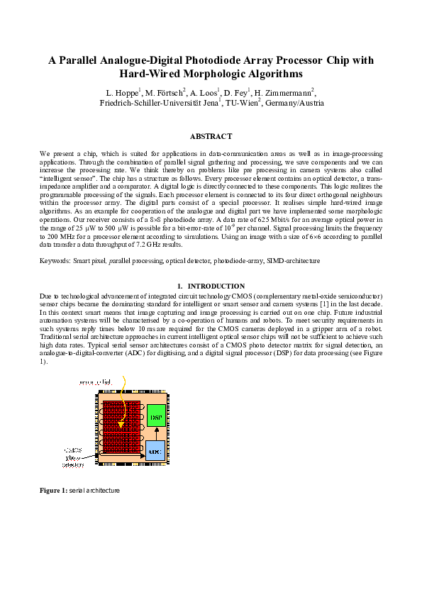 (PDF) A parallel analogue-digital photodiode array processor chip with ...