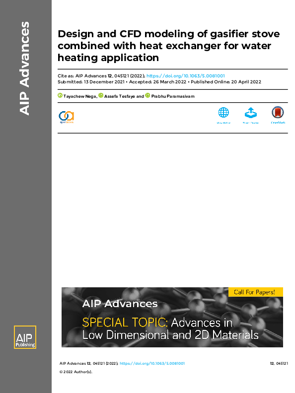 (PDF) Design and CFD modeling of gasifier stove combined with heat ...