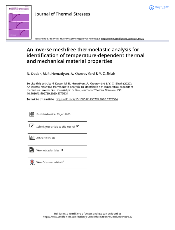 (PDF) An inverse meshfree thermoelastic analysis for identification of ...