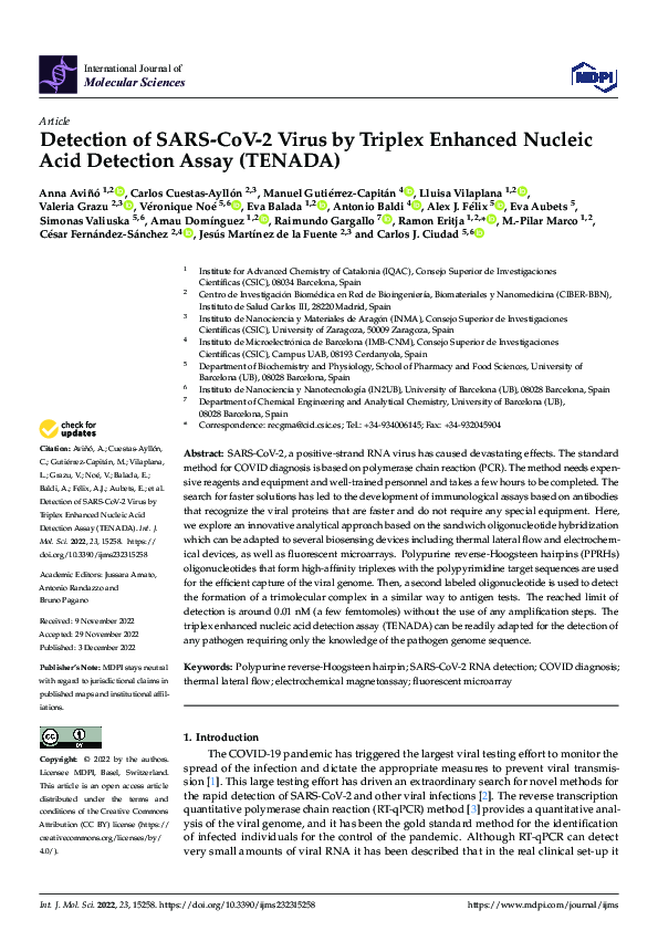 (PDF) Detection of SARS-CoV-2 Virus by Triplex Enhanced Nucleic Acid ...