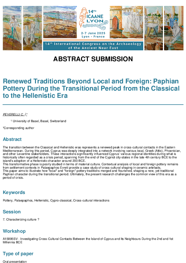 (PDF) Renewed Traditions Beyond Local and Foreign: Paphian Pottery ...