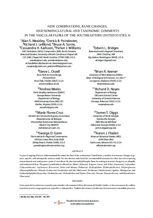 (PDF) New combinations, rank changes, and nomenclatural and taxonomic ...